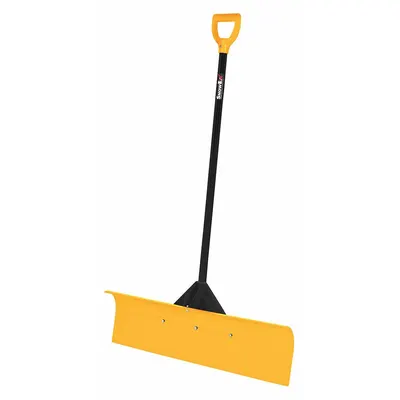 SWEEPEX Snow Shovel: Plastic, 9 1/4 in Blade Lg, 36 in Blade Wd, 2 cm Gauge - Snow Pushers