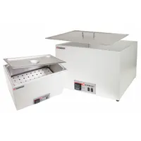 HUMBOLDT Water Bath: 53 L Capacity, 82.2°C Max Temp, Stainless Steel, +/-0.1°C, Digital, 120V AC