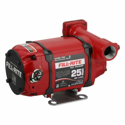 FILL-RITE Electric Drum Pump: 25 gpm Max. Flow Rate, 120 V AC, 1/3 hp HP, Pump Only - Foot-Mount AC-Powered Fuel Transfer Pumps