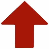 Floor Marking Tape: Arrow, Solid, Red, 4 in x 10 in, 0.008 in Tape Thick, Brady, ToughStripe, 25 PK (MPN 175654)