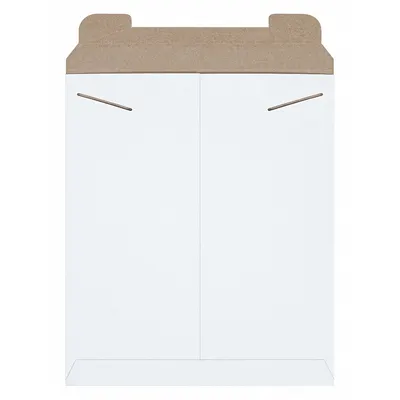 STAYFLATS Mailer Envelopes: 12 3/4 in x 15 in, 12 in x 15 in, 0.028 in Material Thick - Stayflat Tab-Locking Chipboard Mailers
