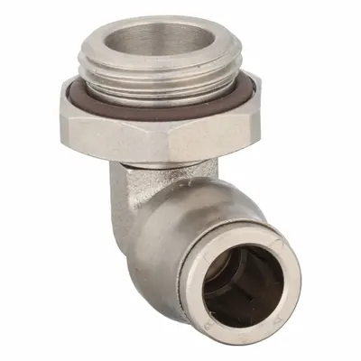 LEGRIS 3699 08 17 Nickel-Plated Brass Push-to-Connect Elbow Fitting - Nickel-Plated Brass Tube Fittings