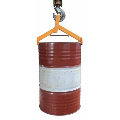 Dayton Drum Lifter: 2 Grip Points, For 30 gal Drum Capacity, Fiber/Metal/Plastic - Drum Lifting Hooks