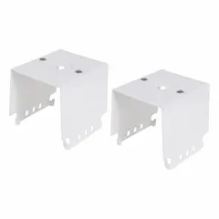 Steel surface mount bracket with white powder-coated finish. Includes adapter plate. Designed for use with all HUV wattages. Suitable for mounting bay lights in industrial or commercial high-bay lighting installations.