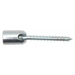 Steel rod hanger with swivel mount for suspending threaded rod from wood structures. Overall length 2-13/16 in, screw size 3/16 in. Suitable for overhead support of piping, conduit, or ductwork. 25-pack.