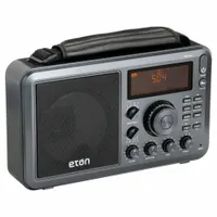 ETON Mini Shortwave Radio: AM/FM/SW, Mineral Gray, LCD, Digital, Carrying Strap, NELITEFIELD