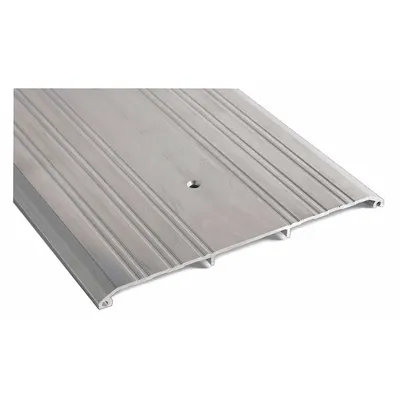 NATIONAL GUARD 430E-72 Aluminum Saddle Threshold, 6 ft, Fluted Transition - Saddle Thresholds