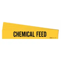 Pipe Marker: Chemical Feed, Yellow, Black, Fits 2 1/2 to 7 7/8 in Pipe O.D., 1 Pipe Markers, 5 PK (MPN 7043-1-PK)