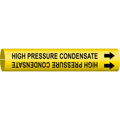 BRADY High Pressure Condensate Snap-On Pipe Marker - High Pressure Condensate Snap-On Pipe Markers
