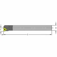 ULTRA-DEX USA Indexable Thread Turning Tool Holder: E08R LSEL2 (MPN 920-000-209)