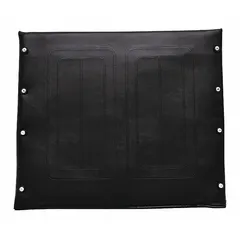 Vinyl replacement seat upholstery for wheelchairs, 18 in overall length by 20 in overall width. Includes attaching hardware for installation. Compatible with Invacare wheelchairs.