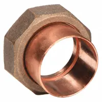 NIBCO Sweat Fitting Union: 1 1/2 in CTS x 1 1/2 in Pipe, Cup x FNPT, Bronze (MPN 7333LF-112)