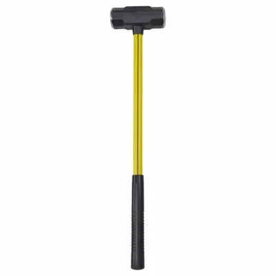 NUPLA Standard Sledge Hammer: Steel, Fiberglass Handle, 6 lb Head Wt, 1 3/4 in Dia - Standard Sledge Hammers