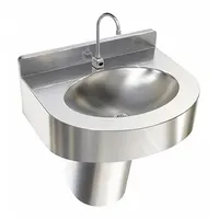 JUST MANUFACTURING Bathroom Sink: Institutional Group, Silver, Stainless Steel, Sensor, Single Hole (MPN WHLV175S-J)