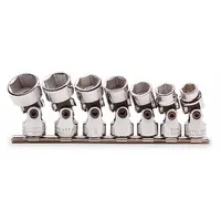 PROTO Socket Set: SAE, 7 Pieces, (7) 6-Point, 3/8 in Drive Size, 3/8 in to 3/4 in Socket Size Range (MPN J52100)