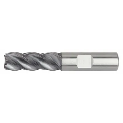 WIDIA HANITA Corner Radius End Mill: Carbide, AlTiN Coated, 4 Flute, 5/16" Mill Dia - Fast-Cutting Carbide Corner-Radius End Mills for Steel & Cast Iron