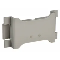 This plastic wire retainer snaps onto T70 nonmetallic single-channel raceways to secure and organize cables. It prevents wire movement and maintains a tidy installation in electrical cable management systems.