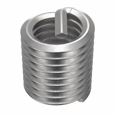 HELI-COIL Helical Insert: Tanged Tang Style, Free-Running, M12-1.75 Thread Size, Plain - Free-Running Tanged Helical Inserts