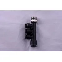 AIGNEP USA Push-Fit Tee Fitting: 10 mm OD x 6 mm OD x 6 mm OD x 6 mm OD Size, Nylon, Black (MPN 55360-10-6-1/4)