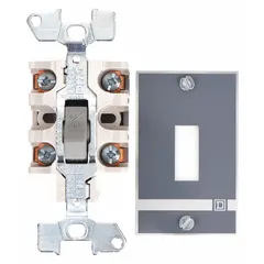 Open manual motor switch for starting and stopping motors in industrial control panels or machinery. Features 2 poles, 30 A rating, 230V DC maximum voltage, and surface mounting style without enclosure. No pilot light included.