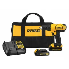 This compact brushless cordless drill features a 1/2 in chuck and a maximum speed of 1,500 RPM. The brushless motor provides efficient power delivery for drilling into wood, metal, and masonry, as well as driving fasteners. Battery included.