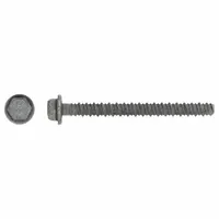 RED HEAD Screw Anchor: 4 in Overall Lg, 3/8 in Dia, Steel, External Hex, Hex, Steel, 50 PK (MPN LDT-3840)