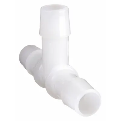 ELDON JAMES Barbed Tee: 3/8 in ID x 3/8 in ID x 3/8 in ID Fitting Size, Barbed, PVDF - Standard PVDF Barbed Tube Fittings