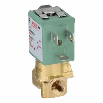 ASCO Solenoid Valve: 2-Way, Normally Closed, 1/8 in Pipe Size, 24V AC, Compact - 2-Way/2-Position, Normally Closed Solenoid Valves