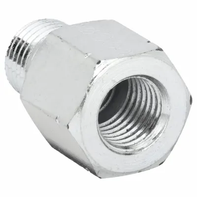 ADAPTALL Hydraulic Hose Adapter: 1/8 in x 10 mm Fitting Size, Female x Male, Metric x NPT - Metric-to-NPT Steel Hydraulic Hose Adapters