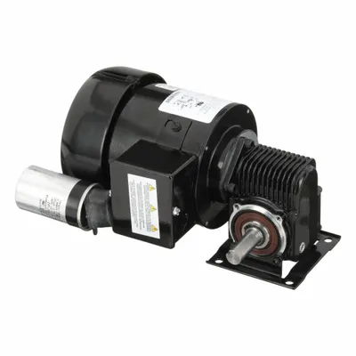 Dayton Gearmotor: Right Angle, Single Output Shaft, PSC, TEFC, 80 RPM, 108 in-lb Max Torque - Right Angle AC Gearmotors
