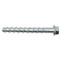 This 5/8 in diameter, 8 in overall length concrete screw anchor is made of Grade SW steel with an external hex head. It is designed for secure fastening into concrete, brick, or block for structural attachments and heavy equipment mounting. The anchor is removable and supplied in a 25-pack