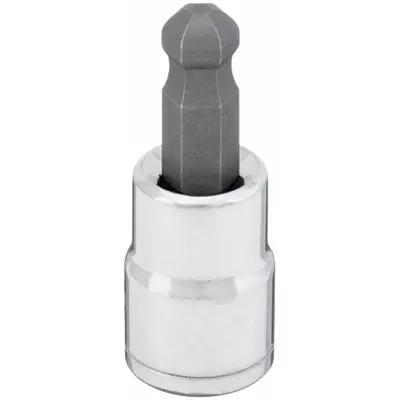 WESTWARD Socket Bit: 3/8 in Drive Size, Hex Tip, 3/8 in Tip Size, 1 7/8 in Overall Lg - Ball-End Hex Bit Sockets