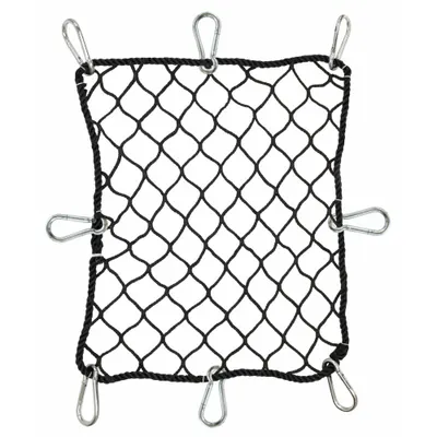 US NETTING Safety Netting System: 2 3/4 in Mesh Size, Perimeter Netting, Black, 50 ft Lg - Perimeter Safety Netting for Workers & Debris