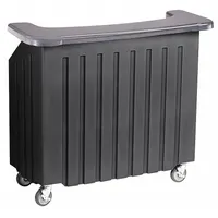 CAMBRO Bar: 54 in Overall Lg, 46 in Overall Ht, Black, 26 in Overall Wd, Polyethylene, 4 Casters (MPN EABAR540DS670)