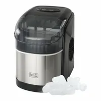 BLACK & DECKER Ice Machine: Top Hat, 26 lb Ice per Day, Water Cooled, 13 in Ht, 9 1/2 in Wd (MPN BIMH326S)