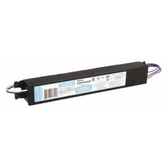 The ADVANCE ICN-2P60-N is an instant start electronic ballast for 1 or 2 F96T12 fluorescent lamps, each rated at 85 W. It operates on input voltages from 120 to 277 V AC and is designed for 2-lamp configurations. This ballast is suitable for use in commercial and industrial lighting fixtures such as troffers, strip lights, and high-bay luminaires.