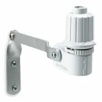 Polymer rain sensor with 5-inch latching aluminum bracket and 6 1/2-inch overall length. Automatically interrupts irrigation controller operation during rainfall to prevent overwatering. Suitable for use in residential and commercial sprinkler systems
