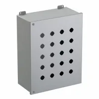 HAMMOND Push Button Enclosure: 22mm, 20 Holes, Carbon Steel, NEMA 12 (MPN 1489MP20)