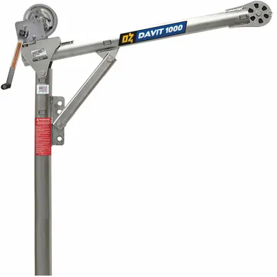 OZ LIFTING PRODUCTS Davit Crane: Steel, Manual, 1,000 lb Max. Load Capacity - Steel Davit Cranes
