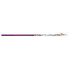 Shielded continuous flexing bus drop cable for CAN-Bus systems. Features (4) 20 AWG conductors with a PUR jacket. Minimum bend radius factor of 7 x OD for fixed installation and 10 x OD for flexible applications. Suitable for use in cable carriers and moving machinery parts requiring repeated bending.