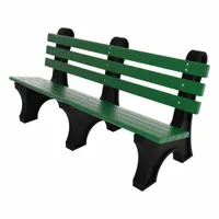 ULTRASITE Outdoor Bench: Comfort Park Avenue, 72 in Overall Lg, 33 1/2 in Overall Ht, Green, Black (MPN PB 6GRECPAE)