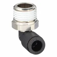 LEGRIS Push-Fit Elbow Fitting: 5/16 in OD x 3/8 in Pipe Size, Push-to-Connect x MNPT, Black, 10 PK (MPN 3109 08 18)