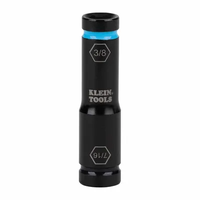 KLEIN TOOLS Flip Impact Socket: 1/4 in, 1/2 in Drive Size, SAE, 3/8 in/7/16 in Socket Size - Flip Impact Sockets