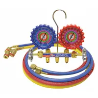UNIWELD Manifold Gauge Set: 2 Valves, 3 Hoses, Series QS4L, 3 1/8 in Gauge, For R-22/R-404A/R-410A (MPN QS4L5HEZ)
