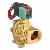 REDHAT Solenoid Valve: 2-Way, Normally Closed, 1 1/2 in Pipe Size, 100 to 240V AC/DC, Watertight (MPN 8210P022LF 100-240)