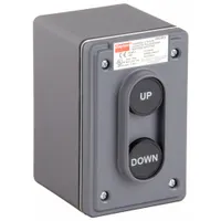 DAYTON Control Station: (2) Push Buttons, 0 Pilot Lights, 2NO, Up/Down, (2) Push Buttons (MPN 20C803)
