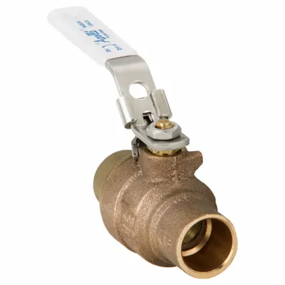 APOLLO Manual Two-Way Ball Valve: 3/4 in Size, Brass/Bronze, Straight, Sweat x Sweat - Bronze Ball Valves