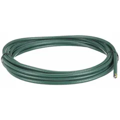This CHAINFLEX CF5 series control cable features 7 conductors of 16 AWG copper with black and white numbered insulation and includes a ground conductor. The PVC jacket is oil and grease resistant, rated for 600 V, and meets CE standards. Suitable for continuous flexing applications in cable carriers, automated machinery, and robotics where repeated bending occurs.