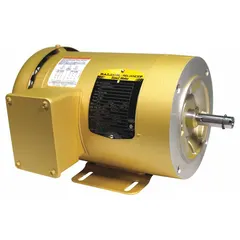 This BALDOR CEM3704T is a 3 hp, 3-phase AC motor with a C-face mounting configuration. It features a Totally Enclosed Fan Cooled (TEFC) enclosure and operates at 1200 RPM with a voltage rating of 208-230/460V AC. Typical applications include pumps, fans, conveyors, and compressors in industrial environments.