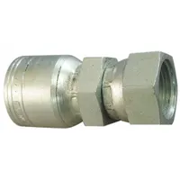 AEROQUIP Hydraulic Crimp Fitting: Steel x Steel, Straight, -6 For Hose Dash Size, Metric x Crimp (MPN 1A6KF6)